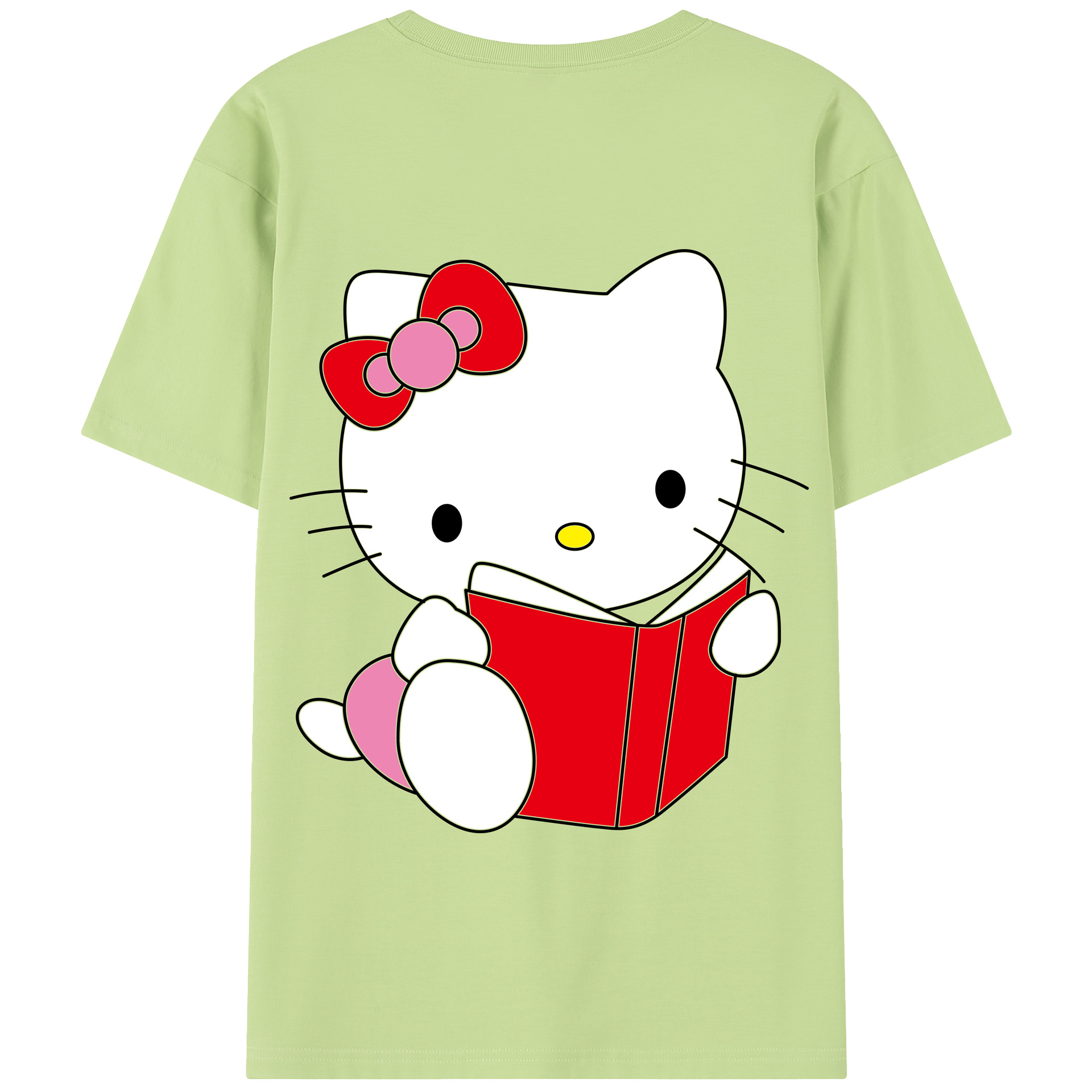（画像用） Hello Kitty ハローキティ 綿100％半袖Tシャツ（背面プリント）